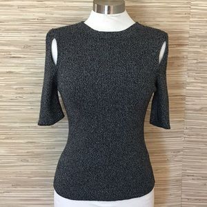 TOPSHOP Metallic Thread Knit Top